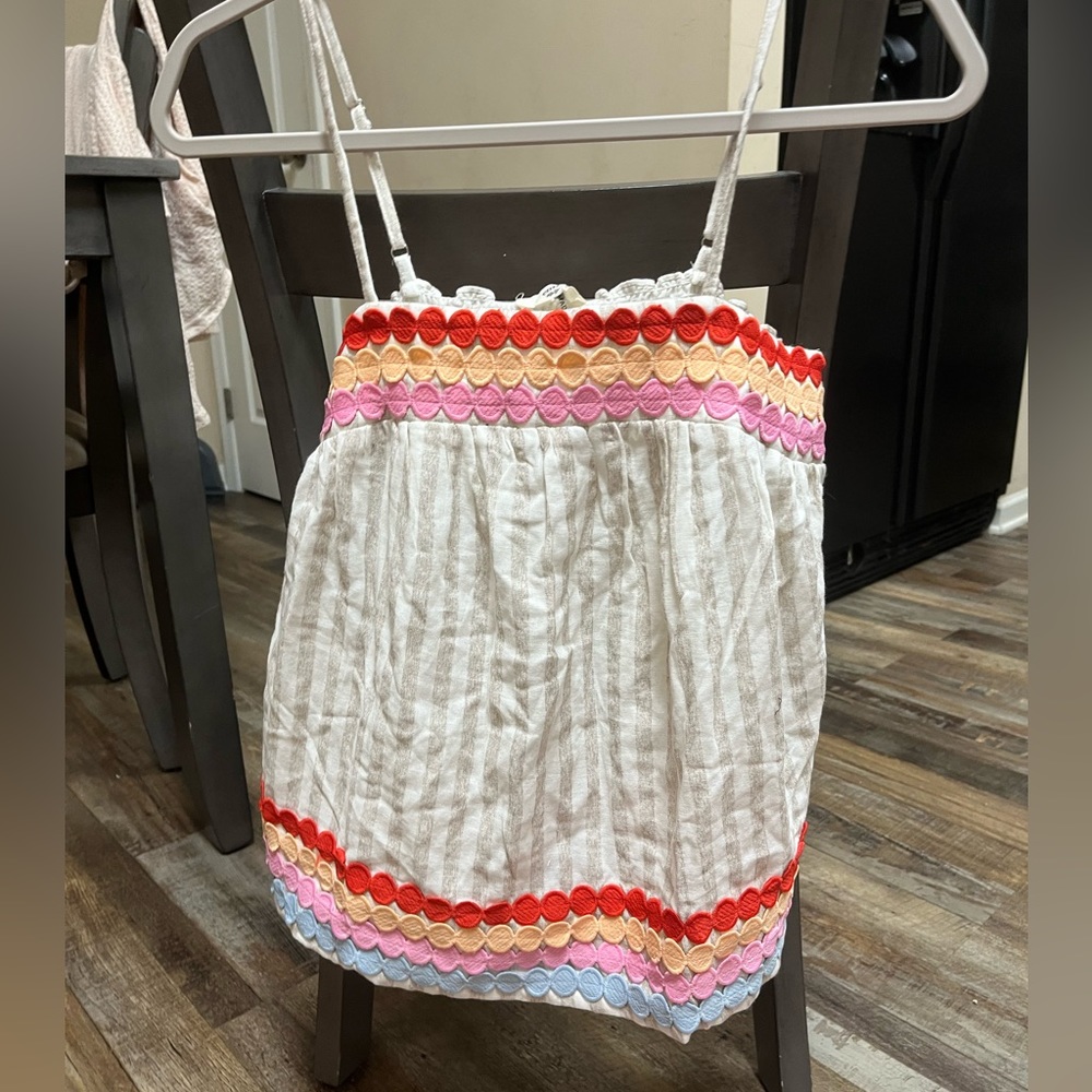 Entro blouse with adjustable straps; size small